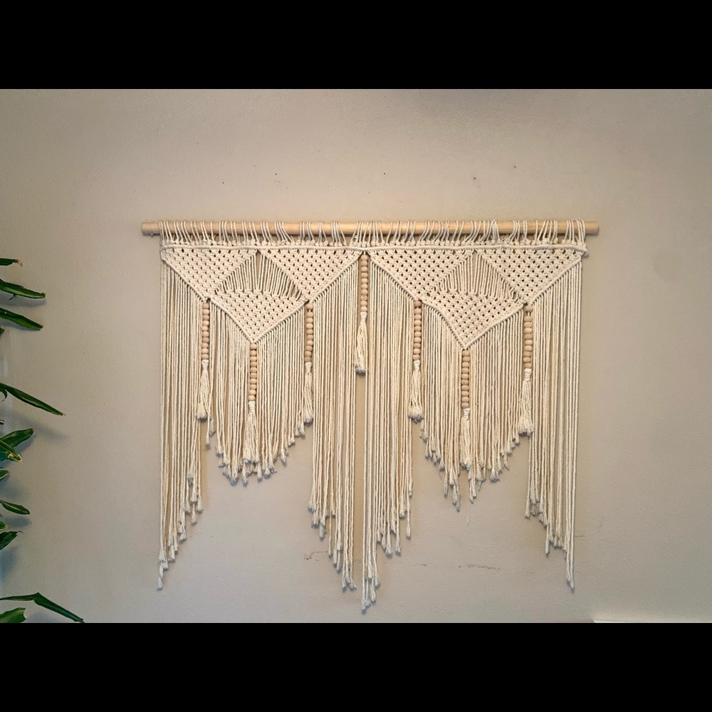 Macrame Wall Hanging (Stick not included)